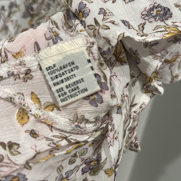 Lucca Couture flowy flowery top sz XS - Picture 5 of 7